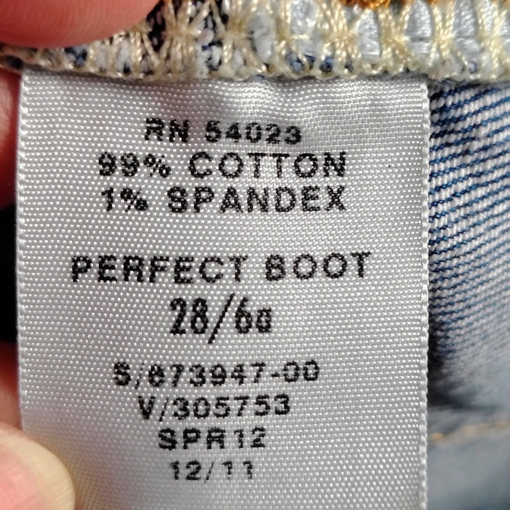 Gap 1969 Perfect Boot Jeans Womens 28/6a Medium Wash Stretch Bootcut Denim - Picture 8 of 10